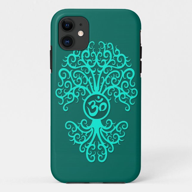 Aquamariner Blau-OM-Baum Case-Mate iPhone Hülle (Rückseite)