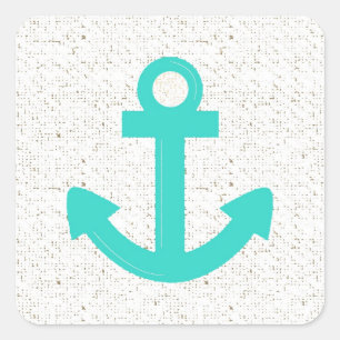 Aquamariner Blaubootanker Quadratischer Aufkleber