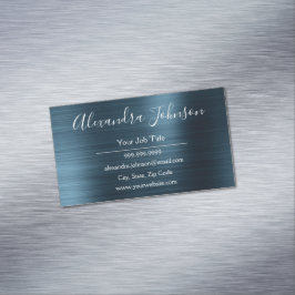Aquamariner Blaue Foil Moderne und elegant Magnetische Visitenkarte