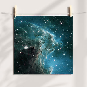 Aquamariner blauer Affenkopfnebel Poster