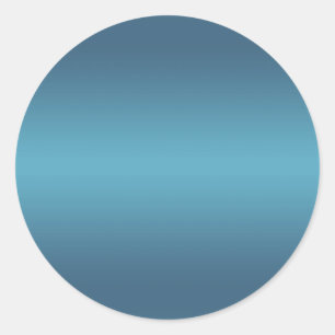 Aquamariner Blauer Farbverlauf - Maßgeschneiderte Runder Aufkleber