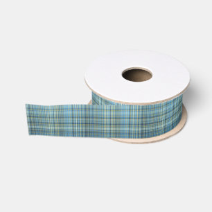 Aquamariner blauer Glen-kariertes Band Ripsband