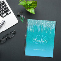 Aquamariner blauer Glitzer Aqua Green Name