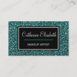 Aquamariner blauer Glitzer, Girly, hübsch, Visitenkarte
