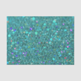 Aquamariner blauer Glitzer Seidenpapier