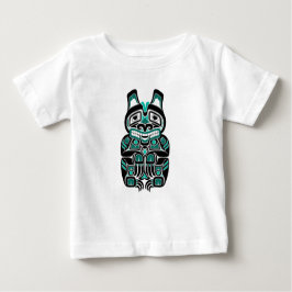 Aquamariner blauer Haida-Geist betrifft Schwarzes Baby T-shirt
