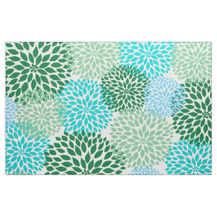 Aquamariner blaues Grün-mutiger großer Stoff