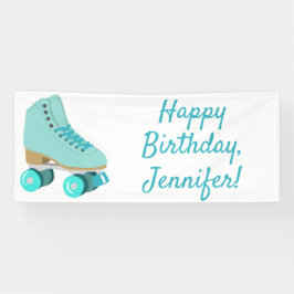 Aquamariner Blue Retro Quad Roller Skate Personali Banner