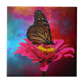 aquamariner böhmischer Schmetterling des Fliese