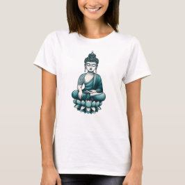 Aquamariner Buddha in einer Lotus-Pose T-Shirt