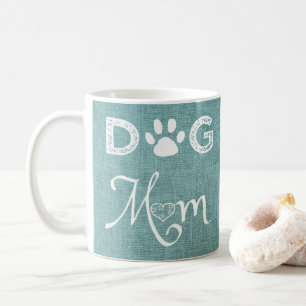 Aquamariner Burlap Hund Mama Kaffee Tasse