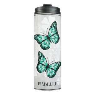 Aquamariner Butterfly Personalisierter Butterfly-W Thermosbecher