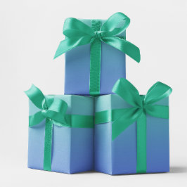 Aquamariner Cornflower Blue Ombre Geschenkpapier Set