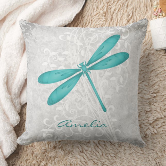 Aquamariner Dragonfly-Personalisierter Kissen (Decke)