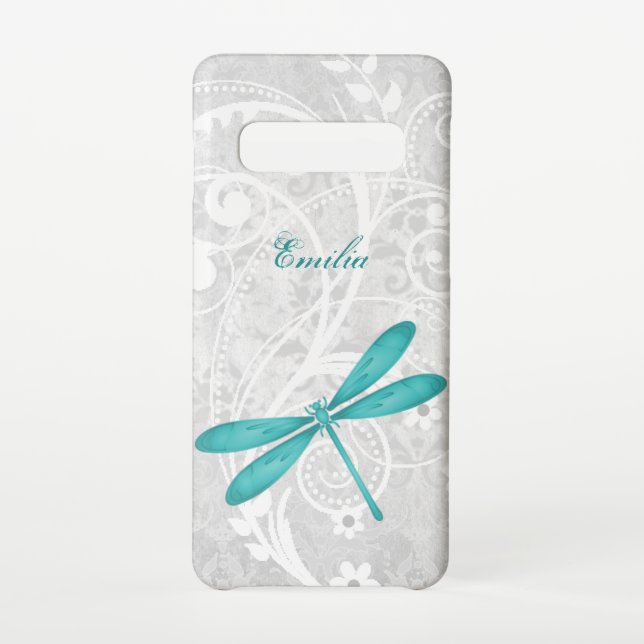 Aquamariner Dragonfly Personalize Samsung Galaxy F Hülle (Rückseite)