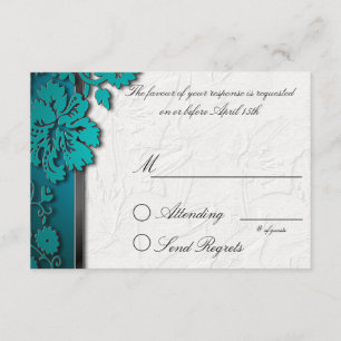Aquamariner Durchbruch der Antwortkarte RSVP Karte