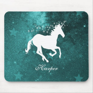 Aquamariner Einhorn-Personalisiert-Mauspad Mousepad