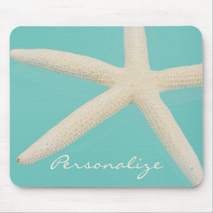 Aquamariner, eleganter Meeresstrand Mousepad
