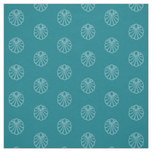 aquamariner Farbton-on-Ton-Farbdruck Stoff