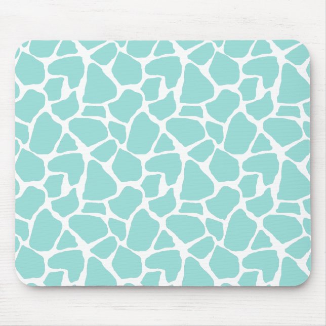 Aquamariner Giraffen-Druck Mousepad (Vorne)