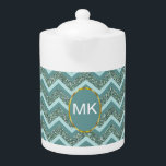 Aquamariner Glitzer<br><div class="desc">Wir feiern die neuen 2013 Trends in diesem lustigen aquamarinen Zickzack-Muster mit funkelnd Glitzer - Wir haben alle in diesem Design verwendeten Bilder individuell verlassen - Sie können mit ihnen nach Ihren Wünschen spielen - Klicken Sie auf die orange Schaltfläche 'Customize This' und markieren Sie das Bild, das Sie gewollt...</div>