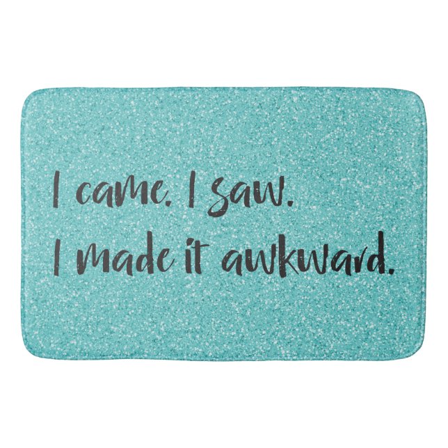 Aquamariner Glitzer, den ich gemacht habe Badematte (Vorderseite)