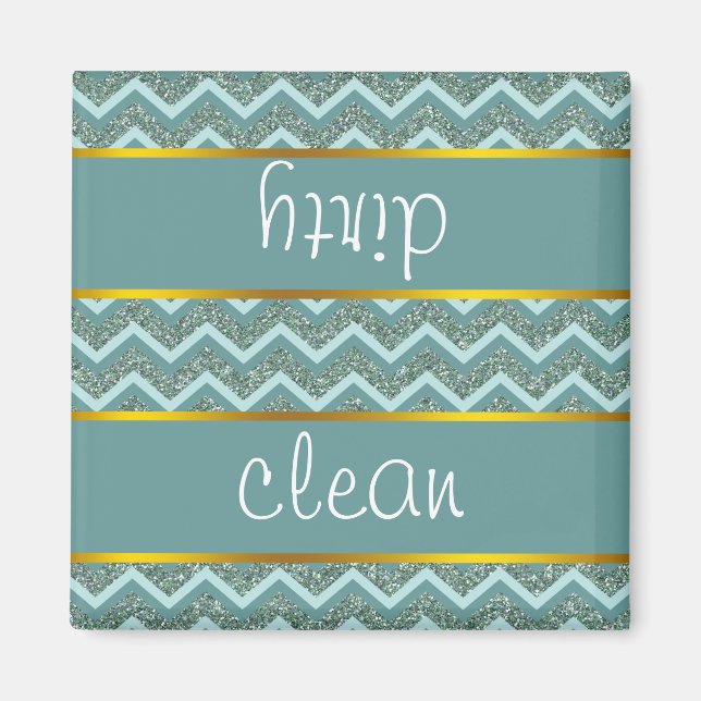 Aquamariner Glitzer Magnet (Vorne)