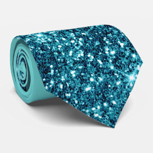 Aquamariner Glitzer Necktie Krawatte