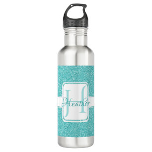 Aquamariner Glitzer Personalisiert Wasser Flasche Edelstahlflasche