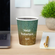 Aquamariner Goldnebel-Glitzer