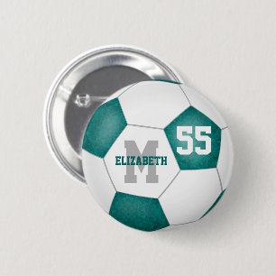 aquamariner Graufußball personalisiert Button