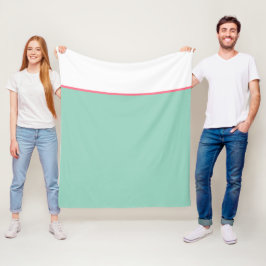 Aquamariner, grün und weiß rosa Streifen Fleecedecke