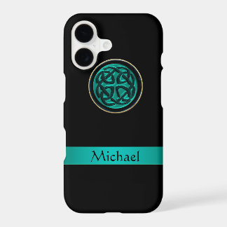 Aquamariner grüner keltischer Knoten iPhone X