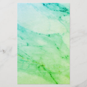Aquamariner grüner Marmor, abstrakte Wasserfarbe Briefpapier