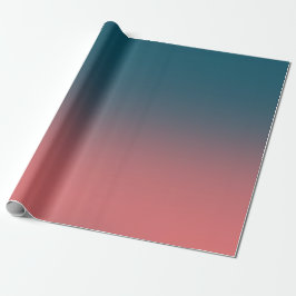Aquamariner, heller Korallenrosa-Farbverlauf Geschenkpapier