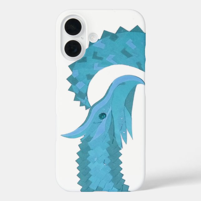 Aquamariner Herzdrache Case-Mate iPhone Hülle (Rückseite)