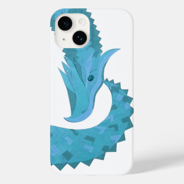Aquamariner Herzdrache Case-Mate iPhone Hülle (Rückseite)