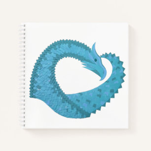 Aquamariner Herzdrache Notizbuch