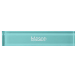 Aquamariner Himmel-personalisiertes Namensschild Namensplakette