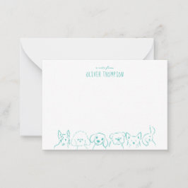 Aquamariner Hinweis aus dem Skizzenpass für Niedli Mitteilungskarte