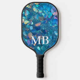 Aquamariner holografischer Glitzer Sparkle Glam Mo Pickleball Schläger