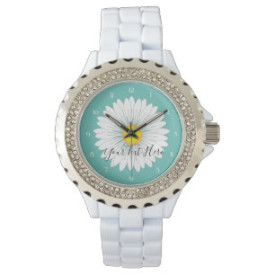 Aquamariner Hübscher kleiner Daisy Custom Kristall Armbanduhr