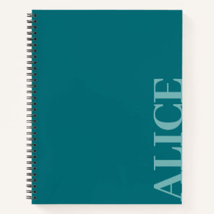 Aquamariner Individuelle Name für einfachen Textst Notizbuch