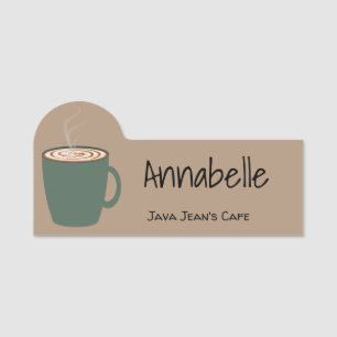 Aquamariner Kaffeezug Namensschild