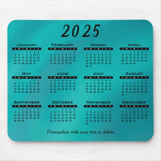 aquamariner Kalender 2025 - Jahr Mousepad (Vorne)