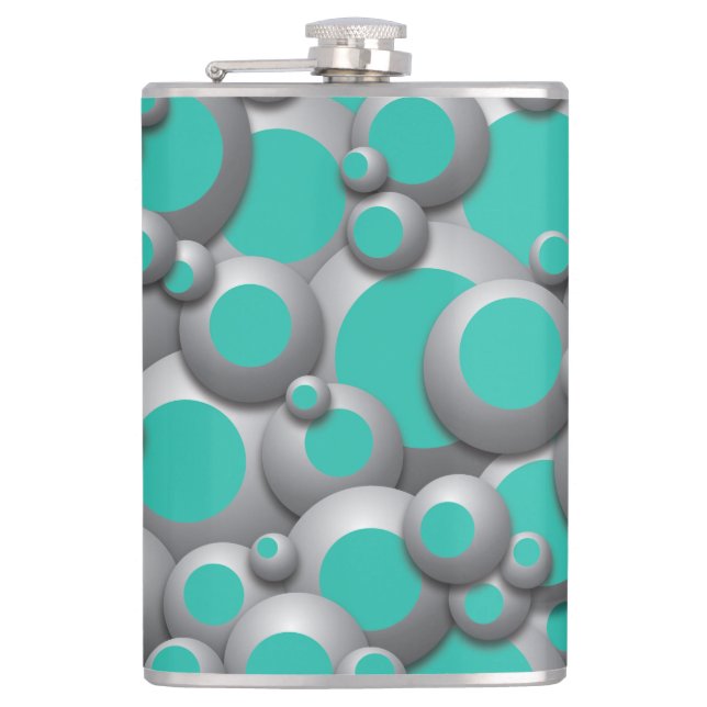 Aquamariner Kolben Flachmann (Vorderseite)