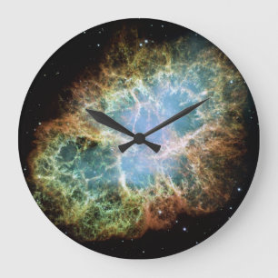 Aquamariner Krabben-Nebelfleck Große Wanduhr