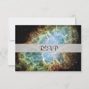 Aquamariner Krabbennebel RSVP Karte