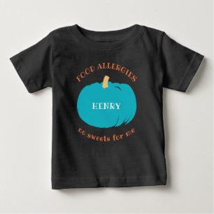 Aquamariner Kürbis-personalisierte Baby T-shirt