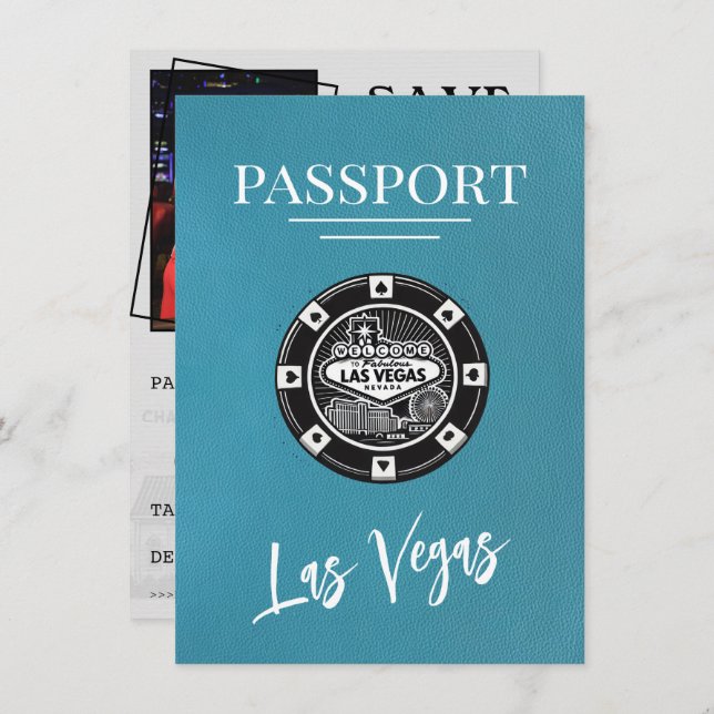 Aquamariner Las Vegas-Pass Save the Date (Vorne/Hinten)